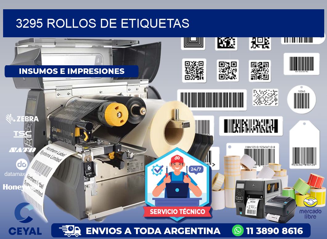 3295 ROLLOS DE ETIQUETAS