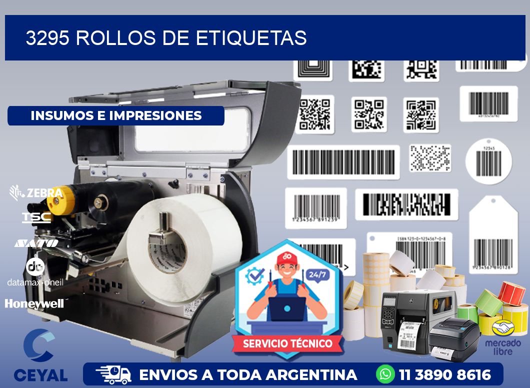 3295 ROLLOS DE ETIQUETAS