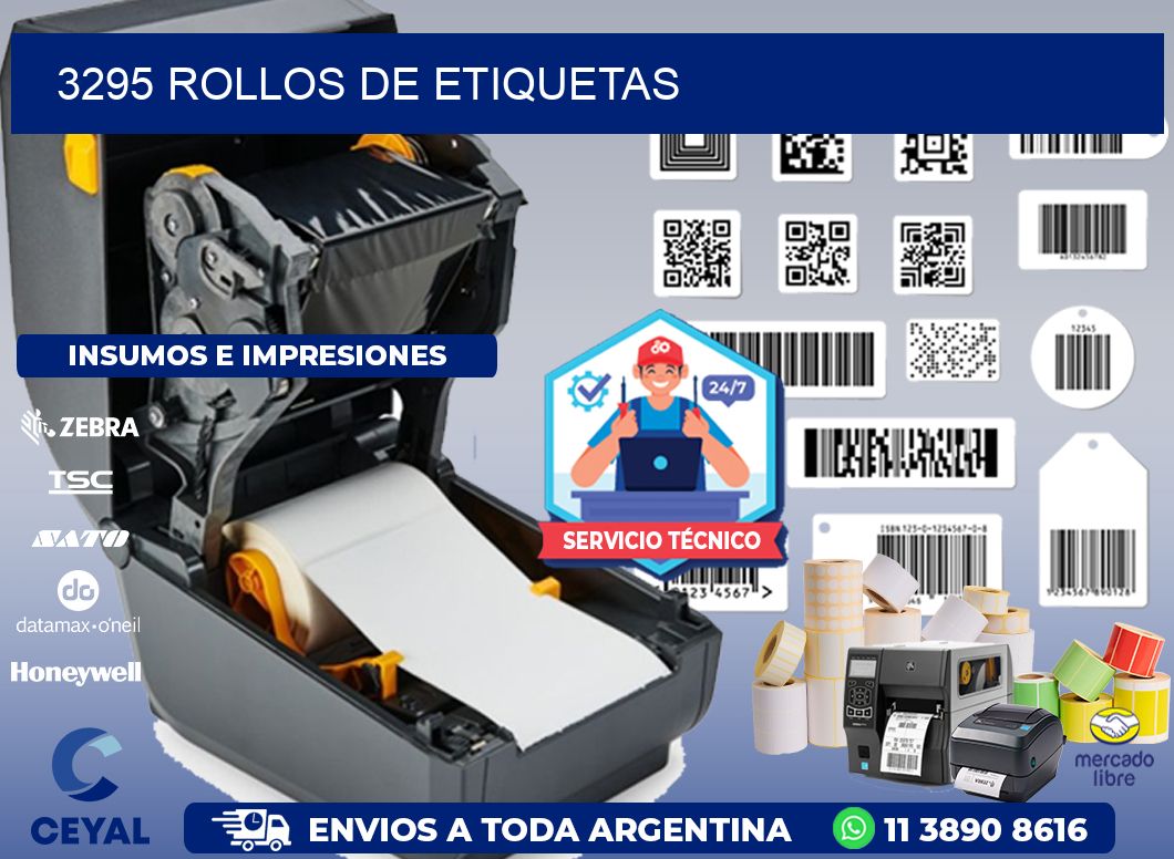 3295 ROLLOS DE ETIQUETAS