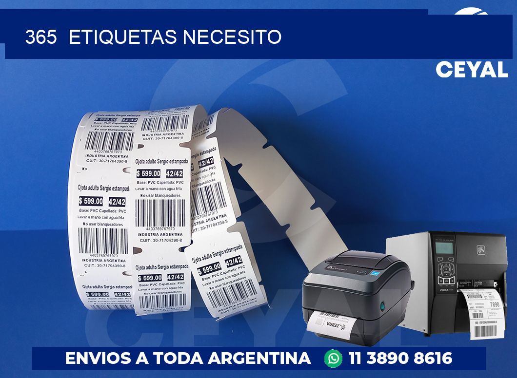365  ETIQUETAS NECESITO