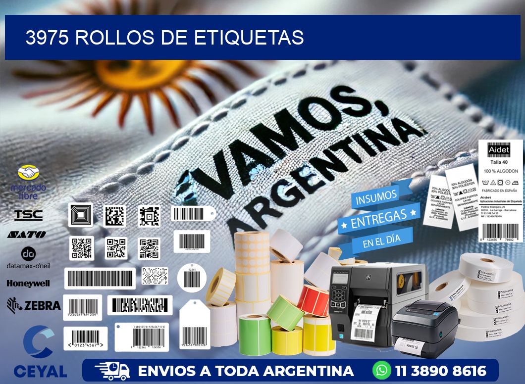 3975 ROLLOS DE ETIQUETAS
