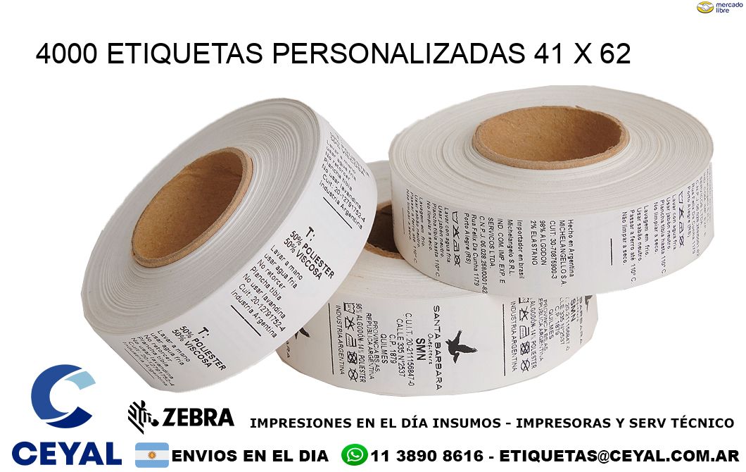 4000 ETIQUETAS PERSONALIZADAS 41 x 62