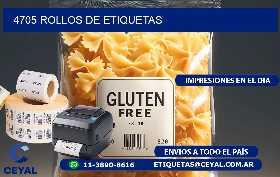 4705 ROLLOS DE ETIQUETAS