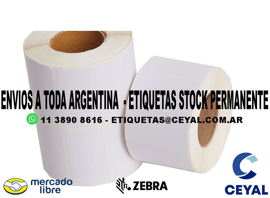 500 ETIQUETAS TERMICAS 41 x 64