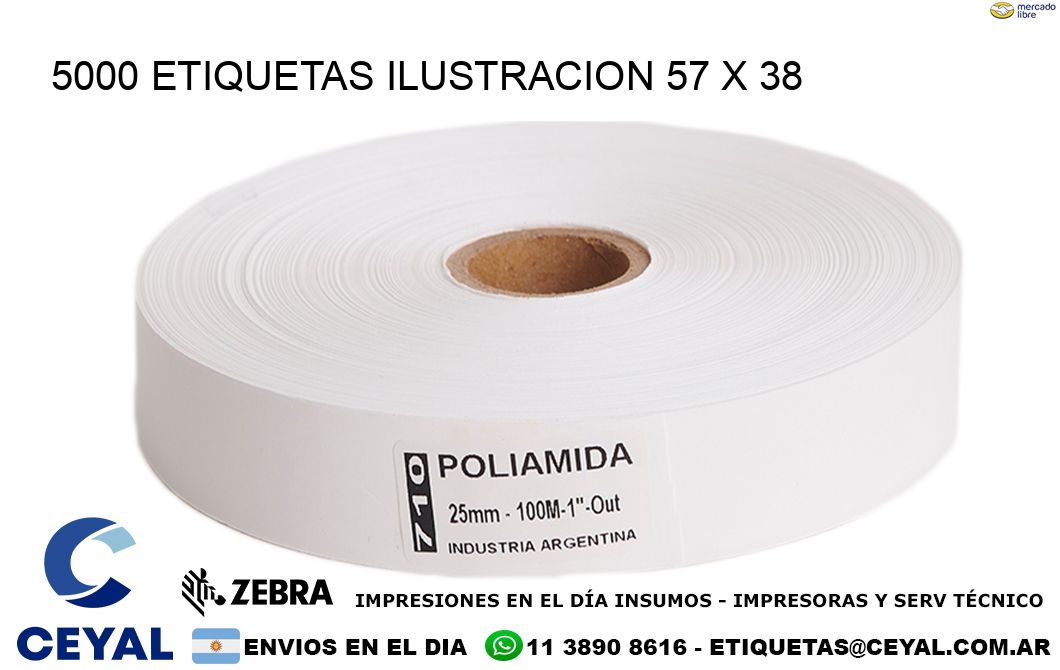 5000 ETIQUETAS ILUSTRACION 57 x 38