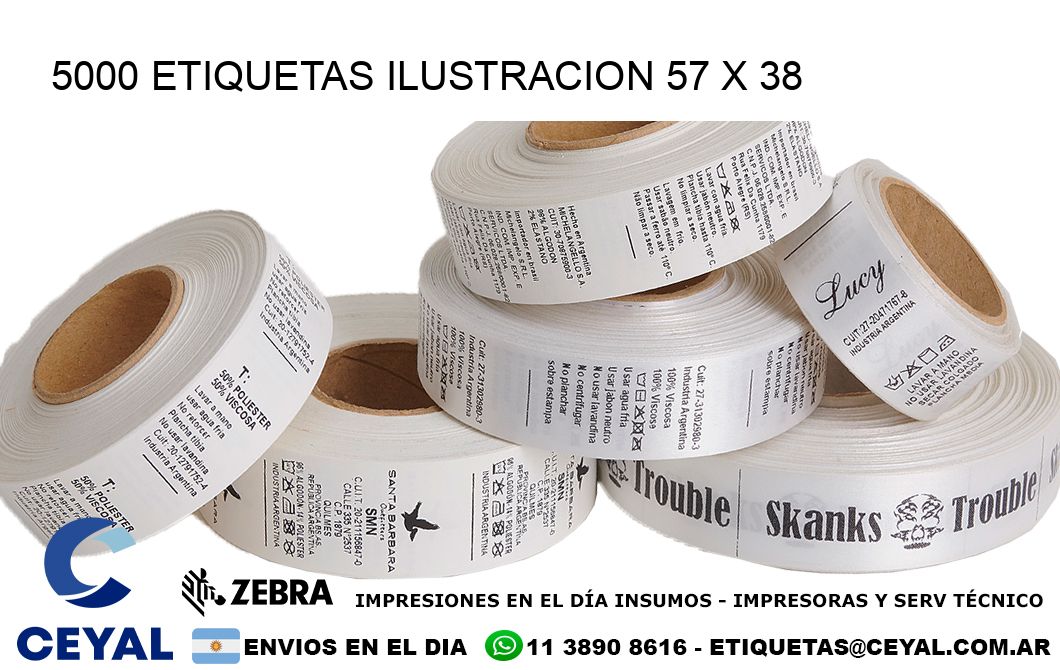 5000 ETIQUETAS ILUSTRACION 57 x 38