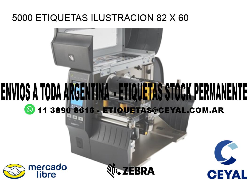 5000 ETIQUETAS ILUSTRACION 82 x 60