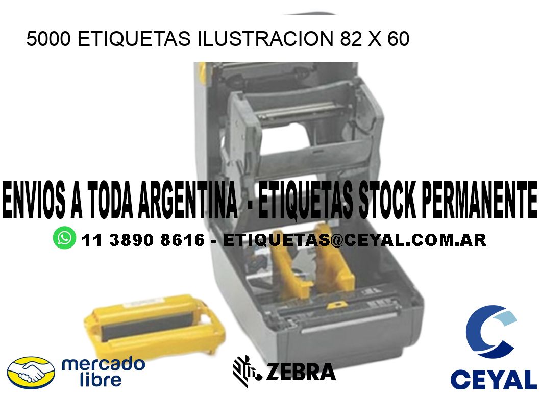 5000 ETIQUETAS ILUSTRACION 82 x 60