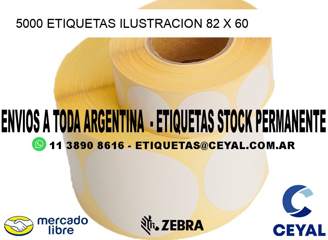 5000 ETIQUETAS ILUSTRACION 82 x 60