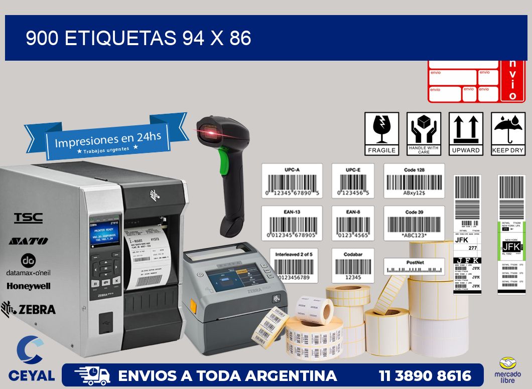 900 ETIQUETAS 94 x 86