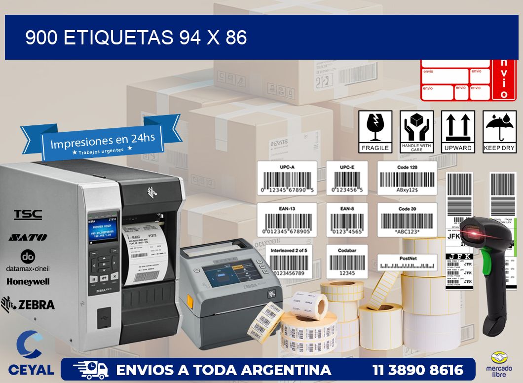 900 ETIQUETAS 94 x 86