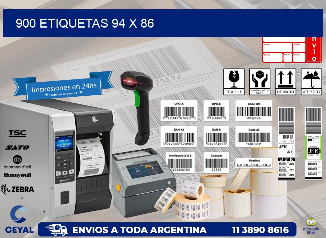 900 ETIQUETAS 94 x 86