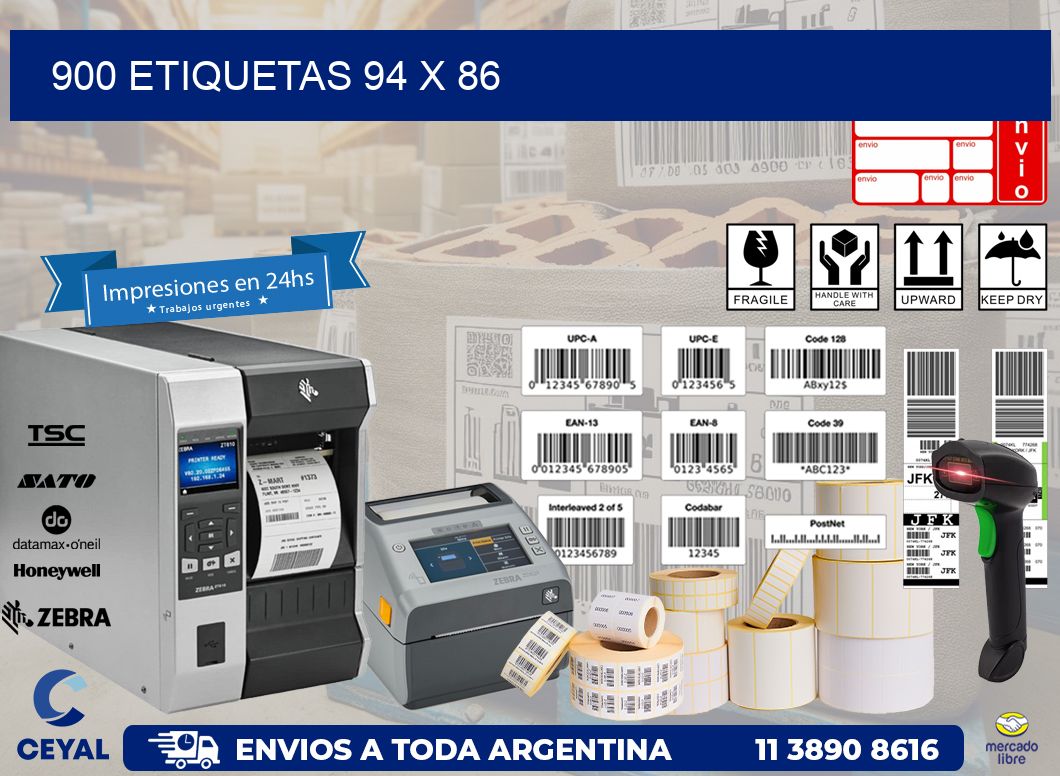 900 ETIQUETAS 94 x 86