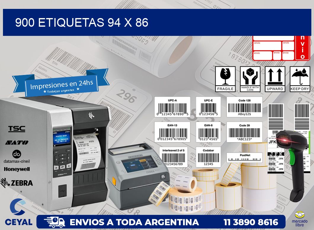 900 ETIQUETAS 94 x 86