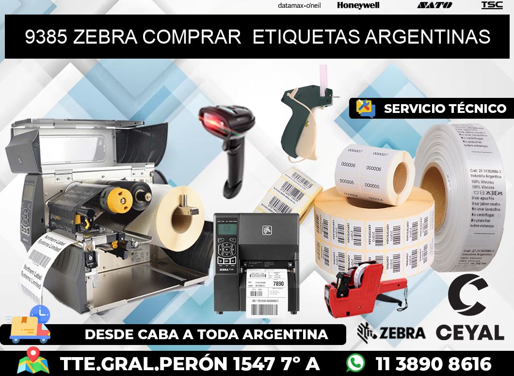 9385 ZEBRA COMPRAR ETIQUETAS ARGENTINAS