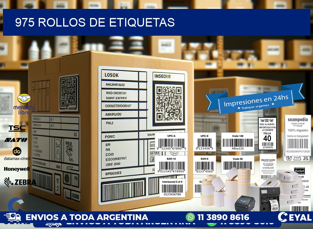 975 ROLLOS DE ETIQUETAS