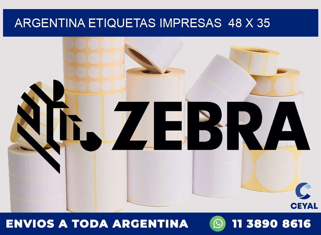 ARGENTINA ETIQUETAS IMPRESAS  48 x 35