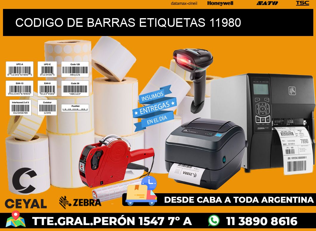 CODIGO DE BARRAS ETIQUETAS 11980