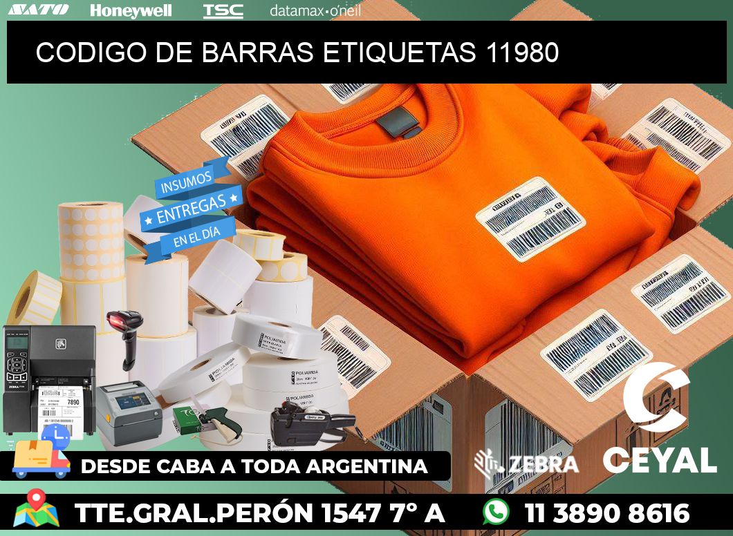 CODIGO DE BARRAS ETIQUETAS 11980