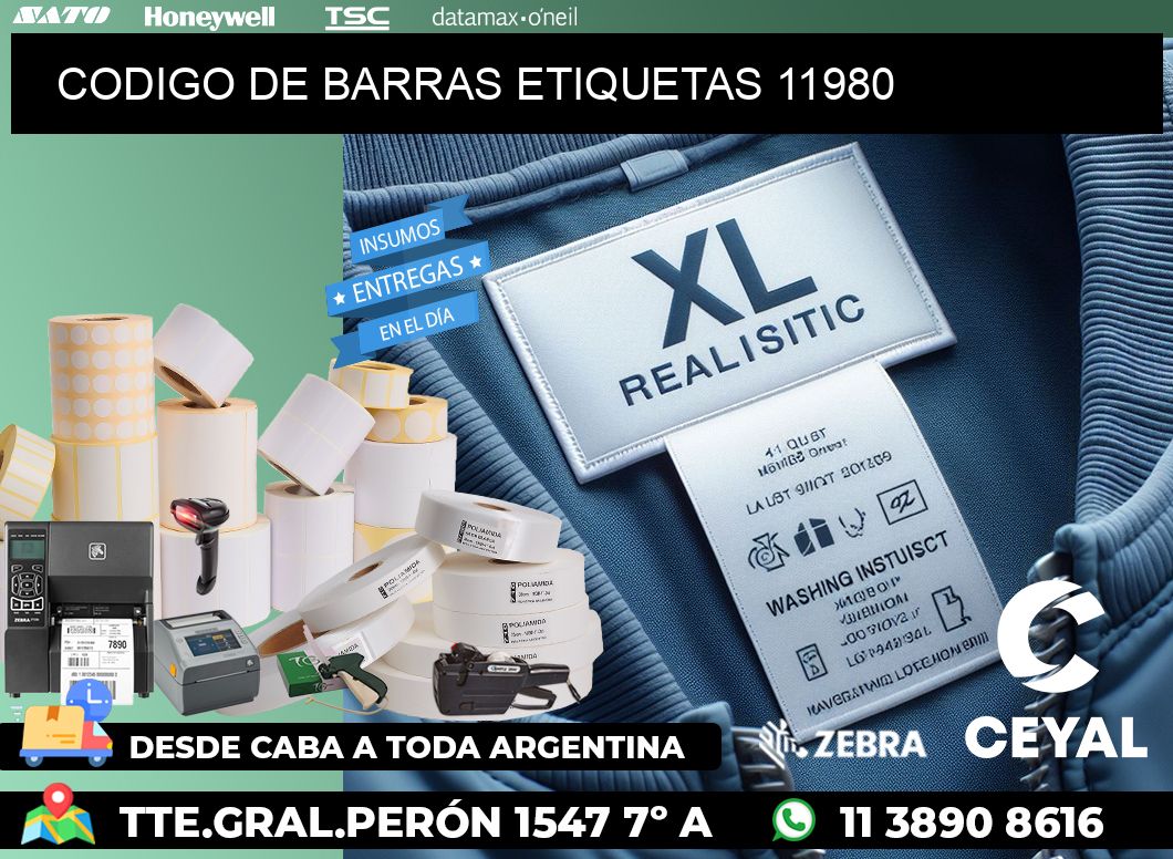 CODIGO DE BARRAS ETIQUETAS 11980