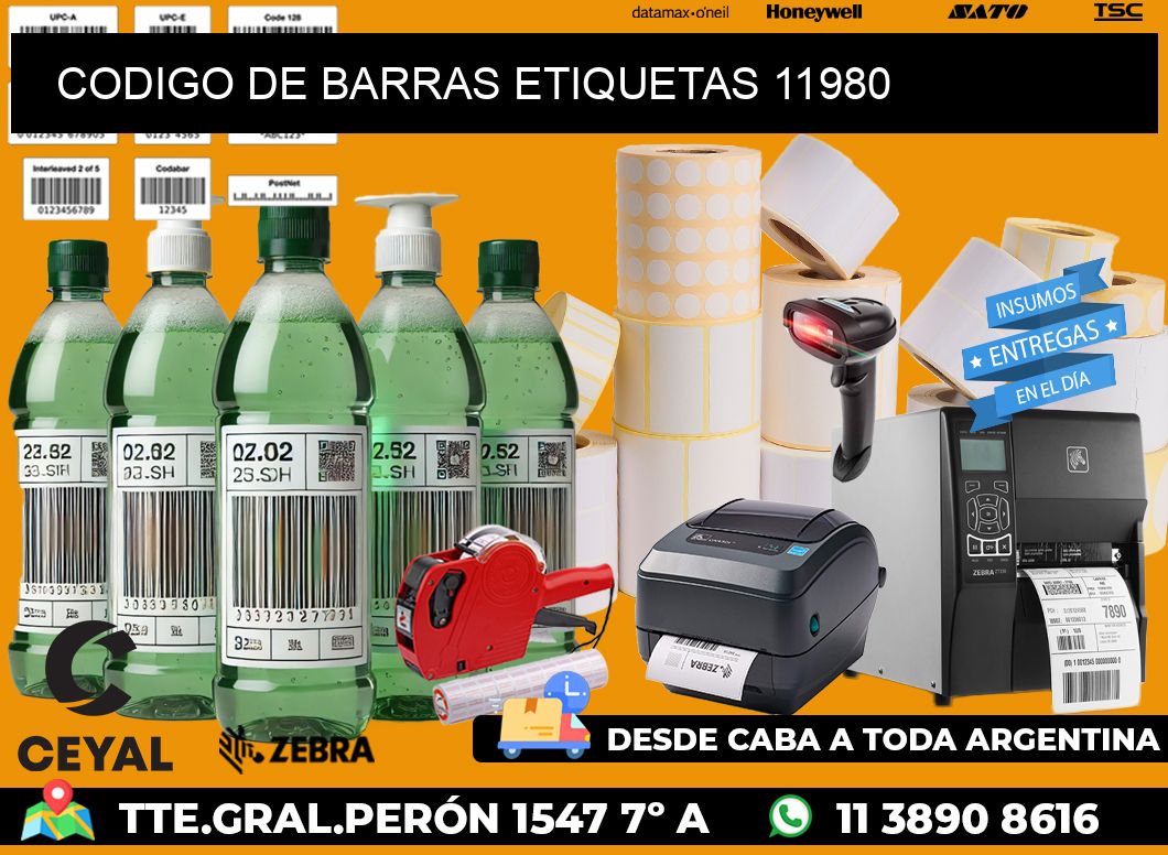 CODIGO DE BARRAS ETIQUETAS 11980