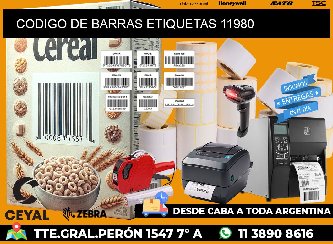 CODIGO DE BARRAS ETIQUETAS 11980
