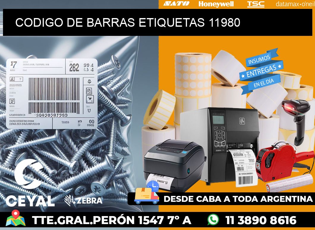 CODIGO DE BARRAS ETIQUETAS 11980