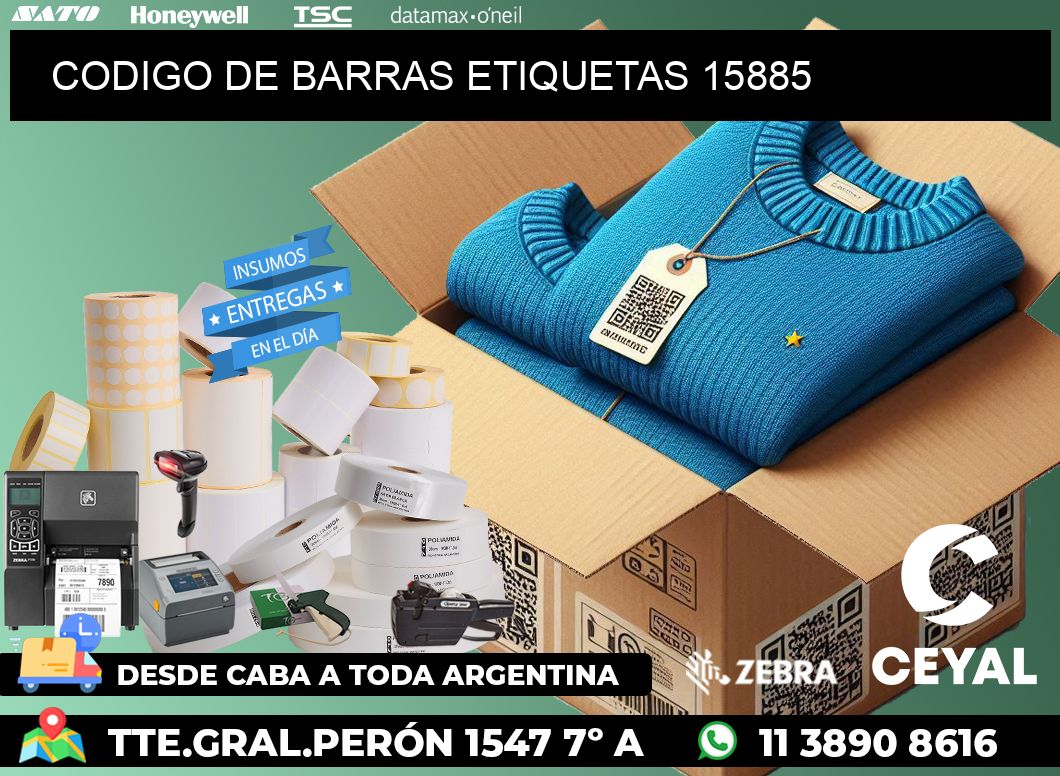 CODIGO DE BARRAS ETIQUETAS 15885