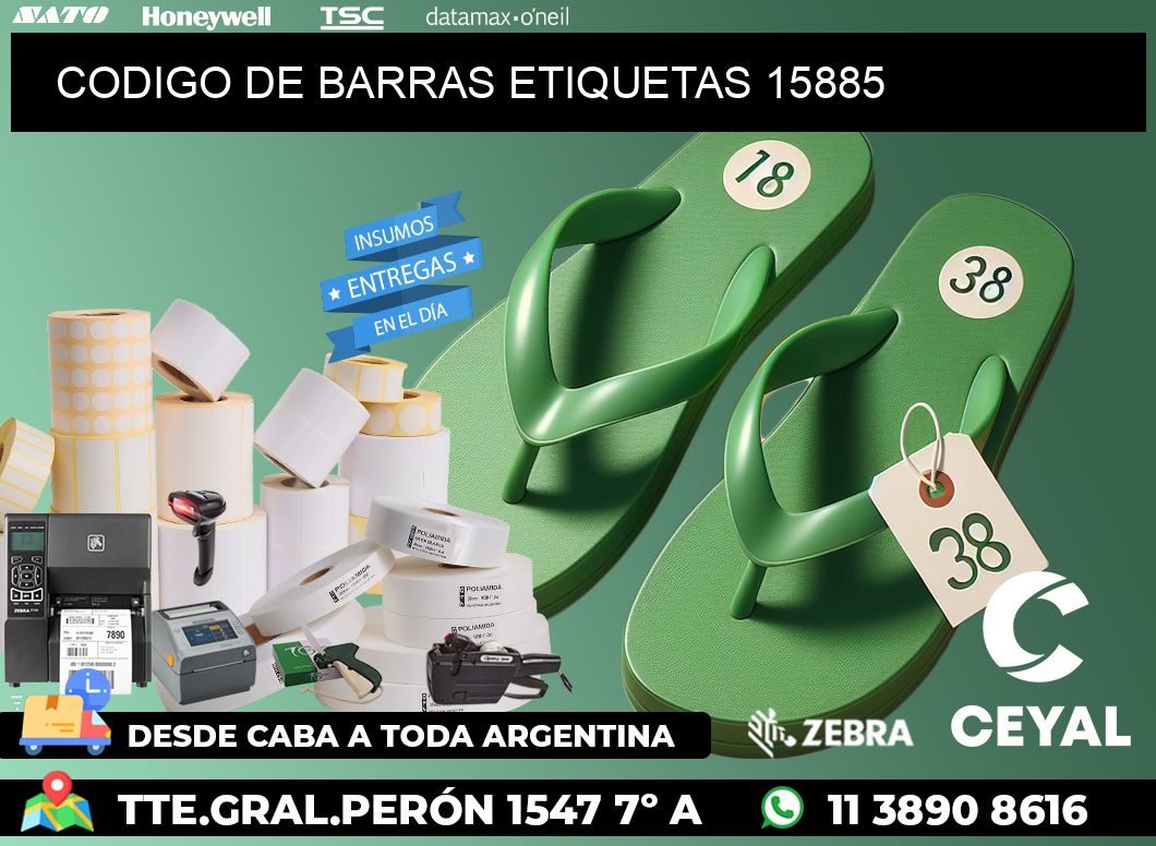 CODIGO DE BARRAS ETIQUETAS 15885