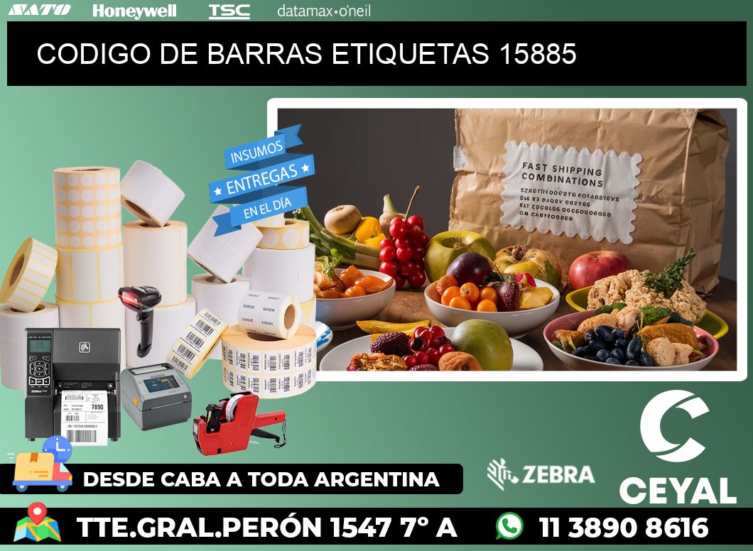 CODIGO DE BARRAS ETIQUETAS 15885