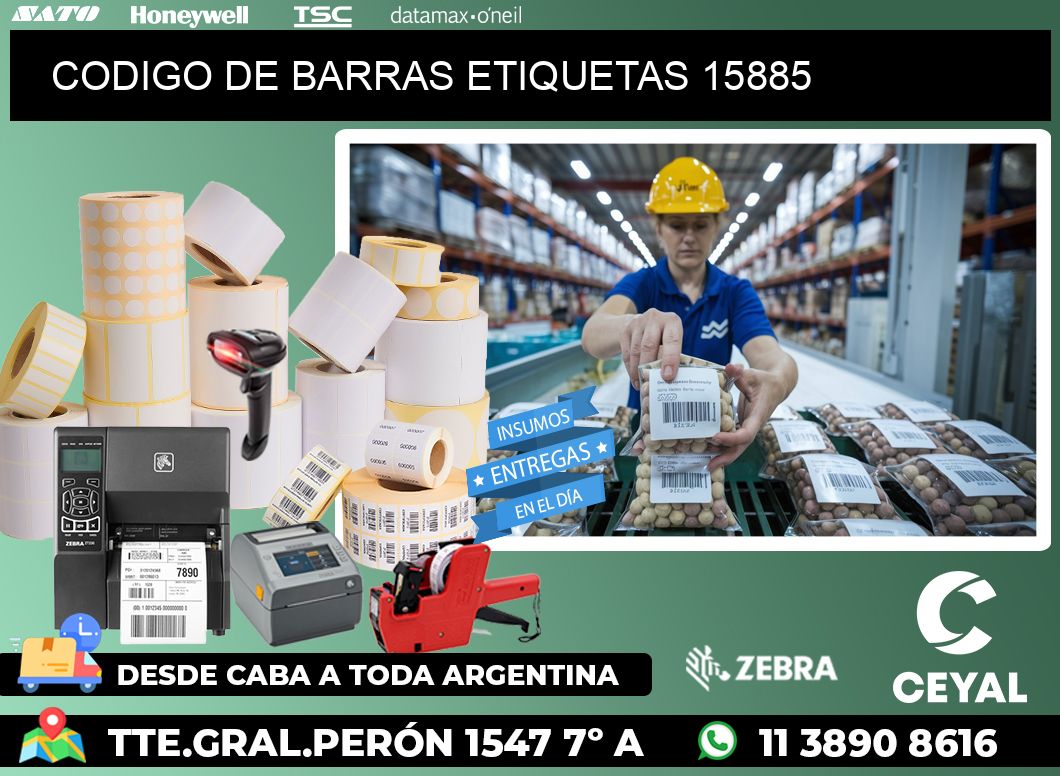 CODIGO DE BARRAS ETIQUETAS 15885