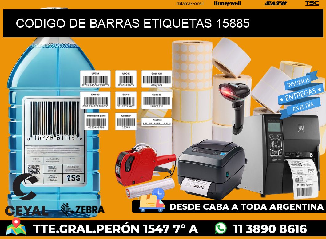 CODIGO DE BARRAS ETIQUETAS 15885