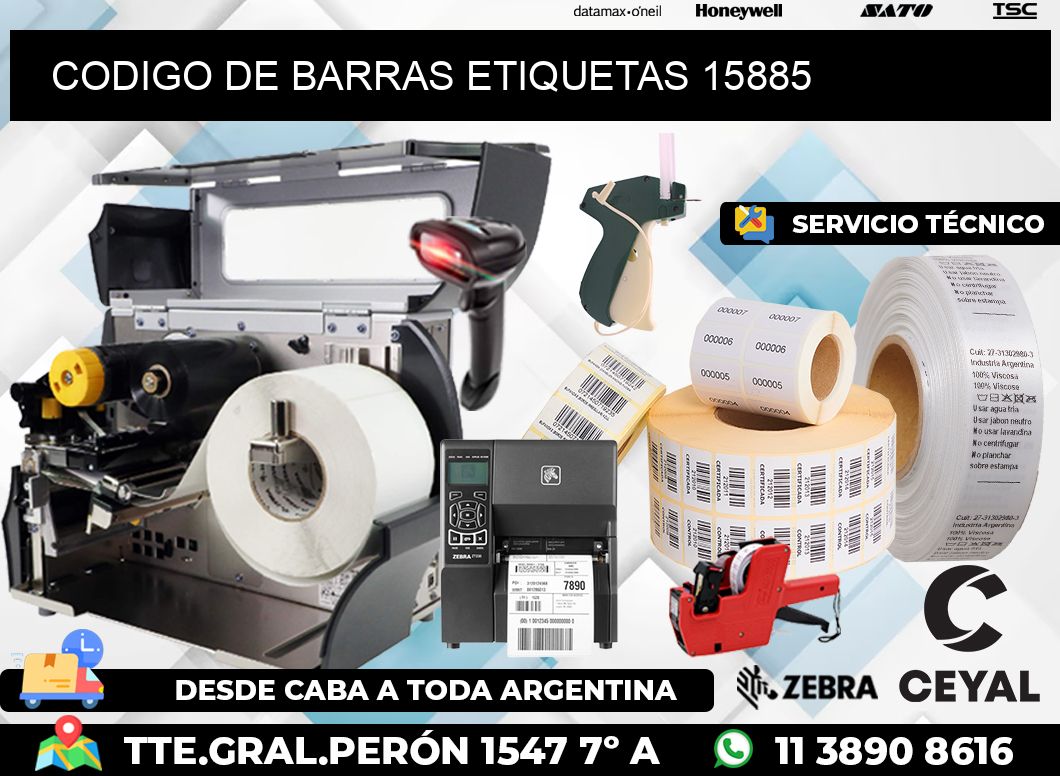 CODIGO DE BARRAS ETIQUETAS 15885