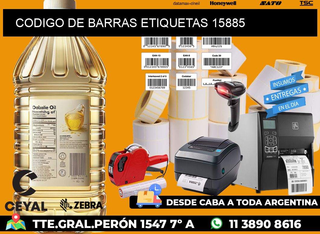 CODIGO DE BARRAS ETIQUETAS 15885