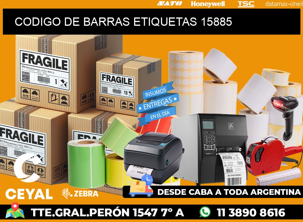 CODIGO DE BARRAS ETIQUETAS 15885