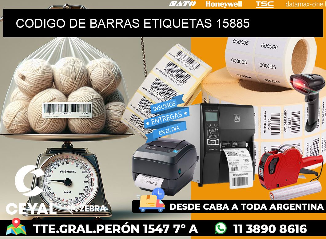 CODIGO DE BARRAS ETIQUETAS 15885