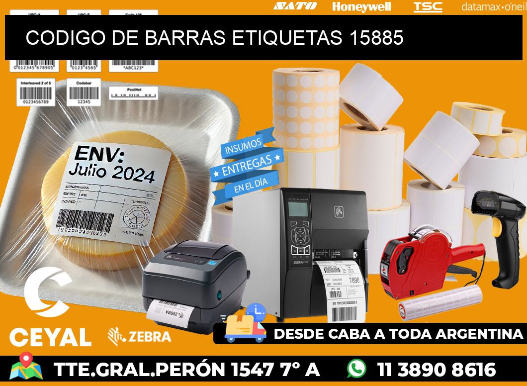 CODIGO DE BARRAS ETIQUETAS 15885