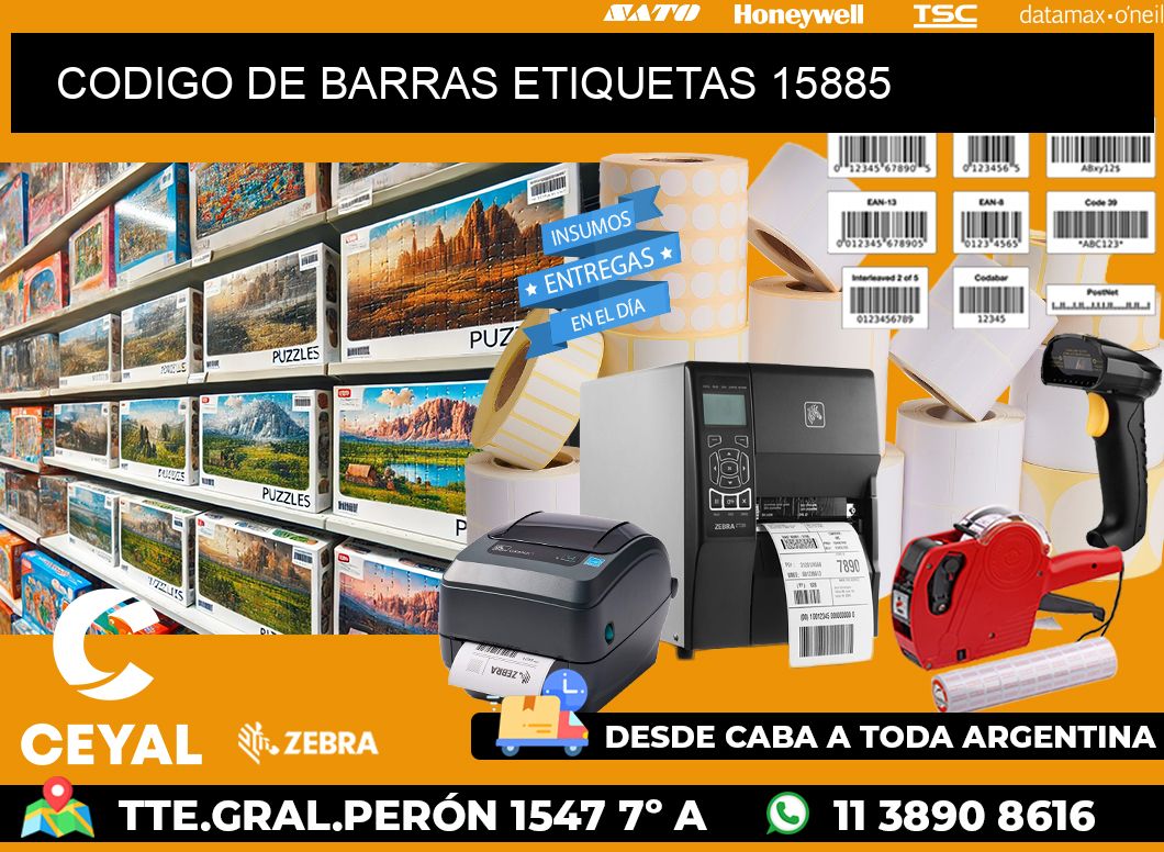 CODIGO DE BARRAS ETIQUETAS 15885