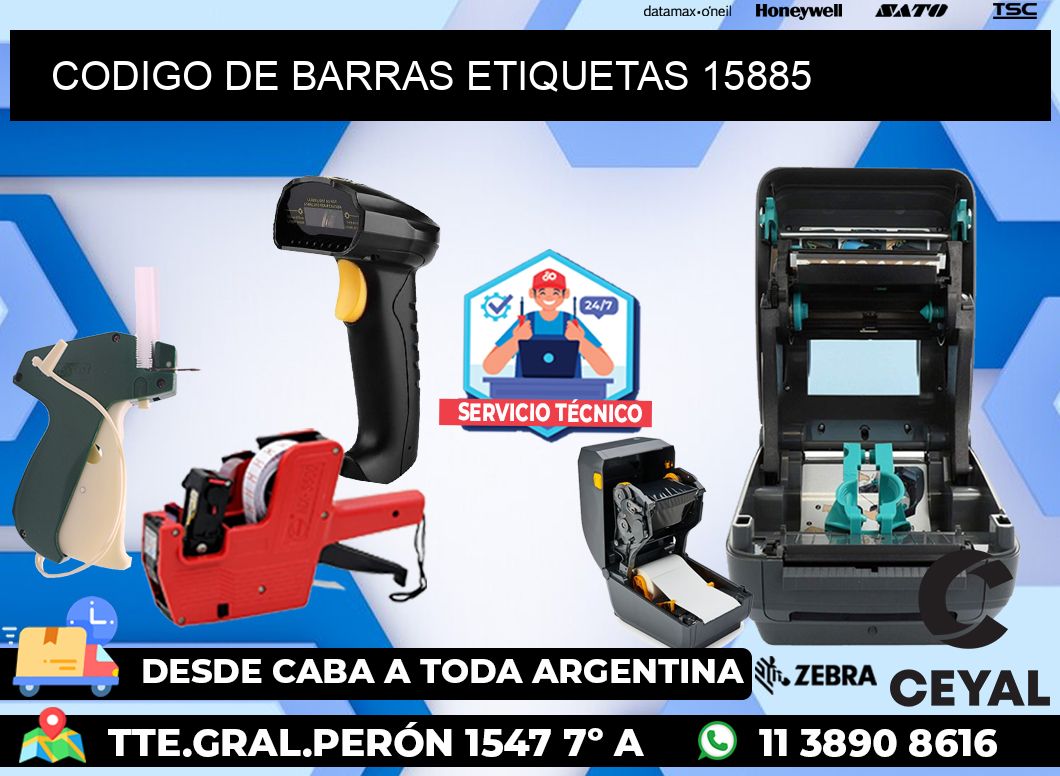 CODIGO DE BARRAS ETIQUETAS 15885