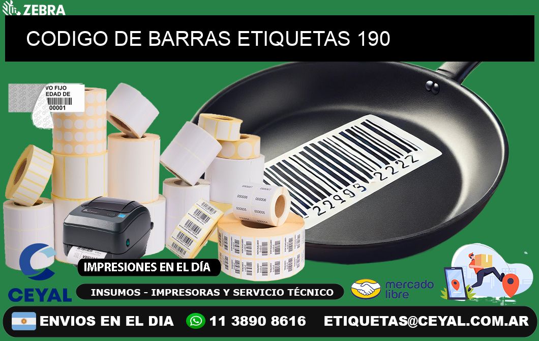 CODIGO DE BARRAS ETIQUETAS 190