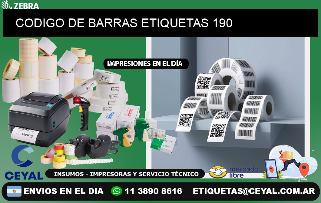 CODIGO DE BARRAS ETIQUETAS 190
