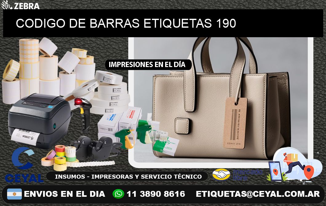 CODIGO DE BARRAS ETIQUETAS 190