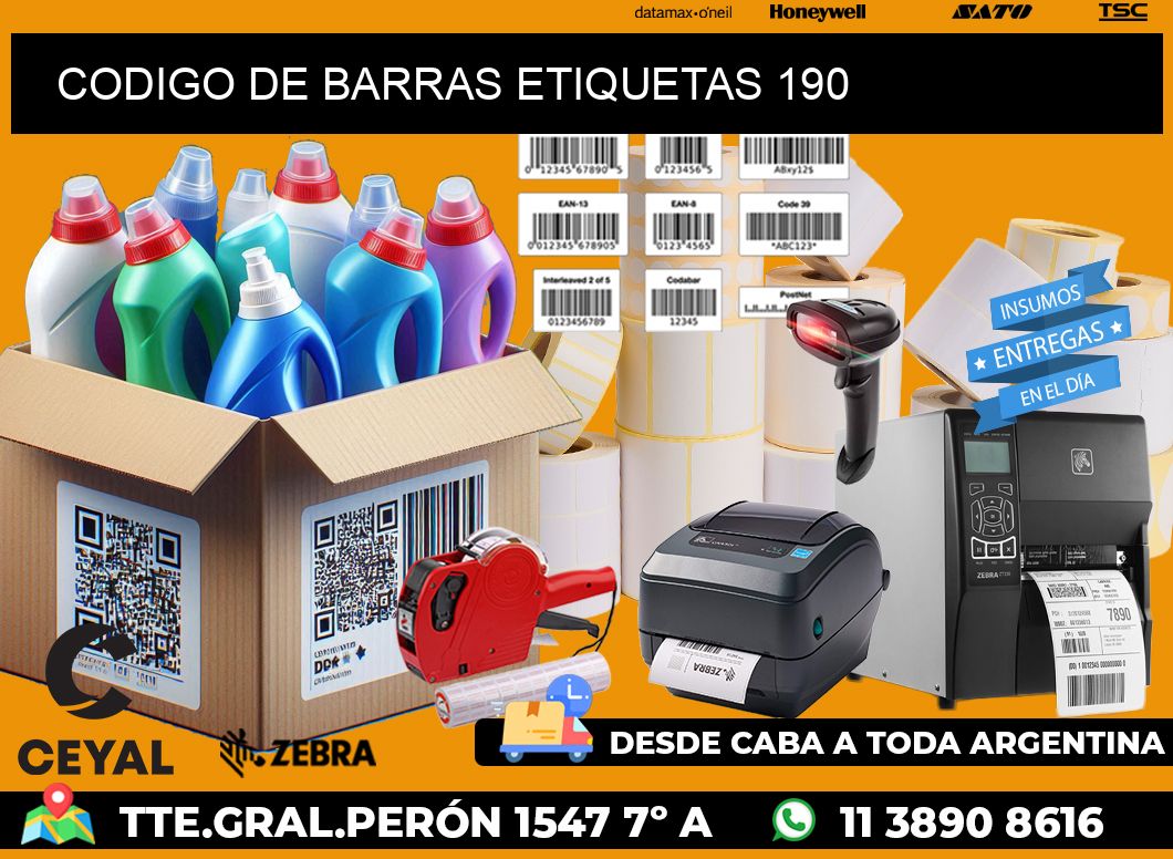CODIGO DE BARRAS ETIQUETAS 190