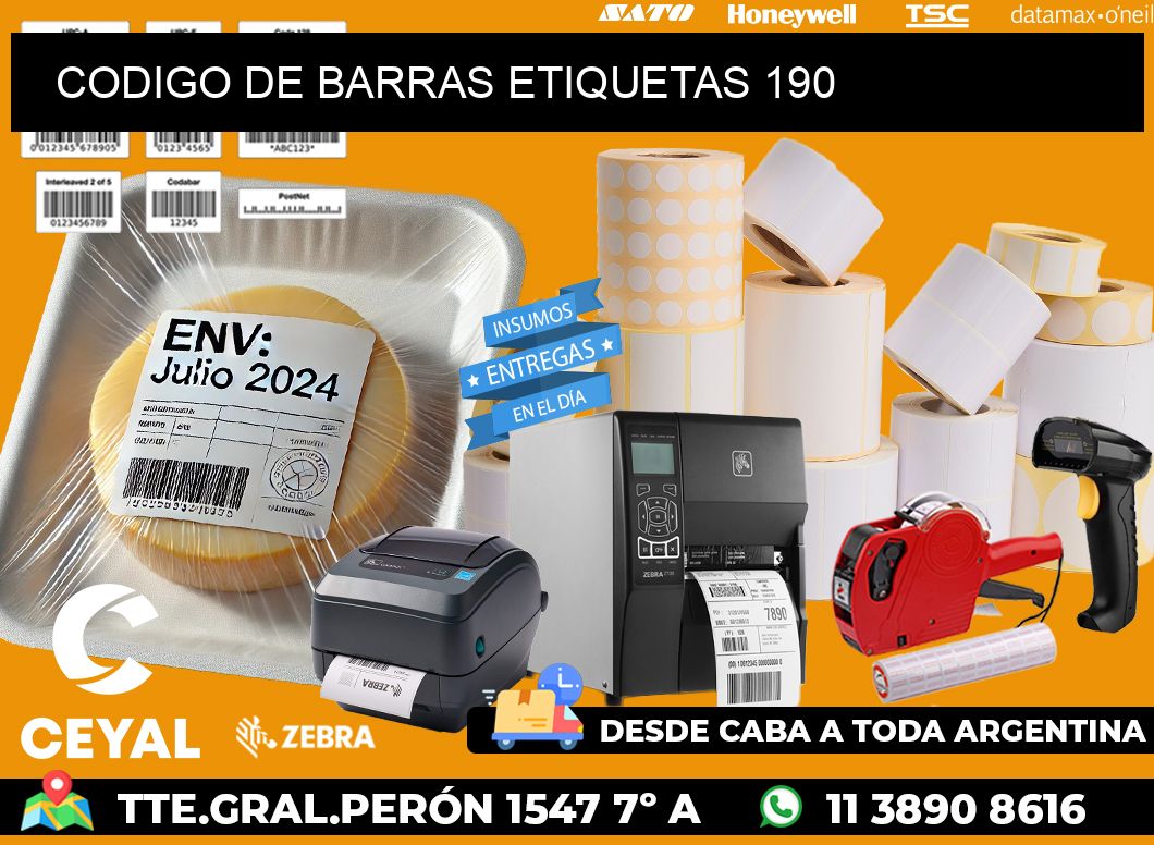 CODIGO DE BARRAS ETIQUETAS 190
