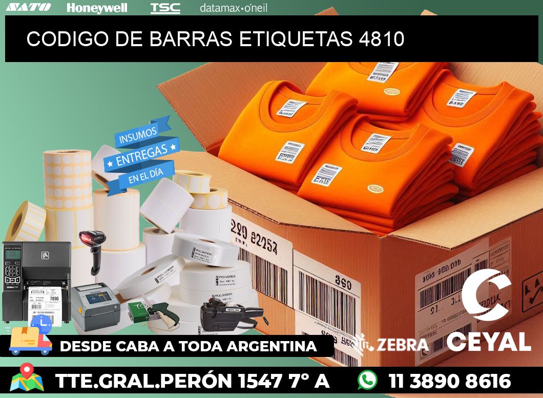 CODIGO DE BARRAS ETIQUETAS 4810