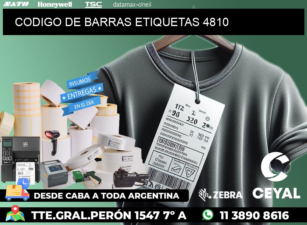 CODIGO DE BARRAS ETIQUETAS 4810