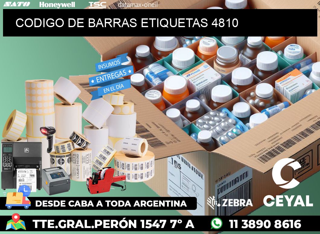 CODIGO DE BARRAS ETIQUETAS 4810