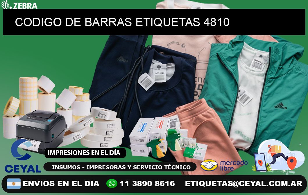 CODIGO DE BARRAS ETIQUETAS 4810