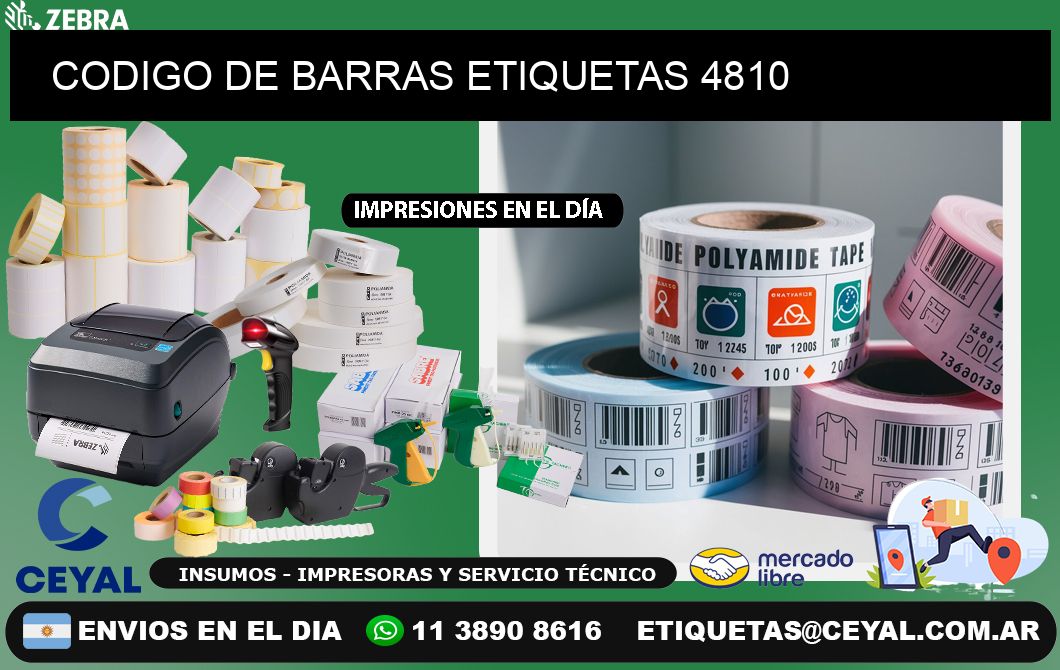 CODIGO DE BARRAS ETIQUETAS 4810