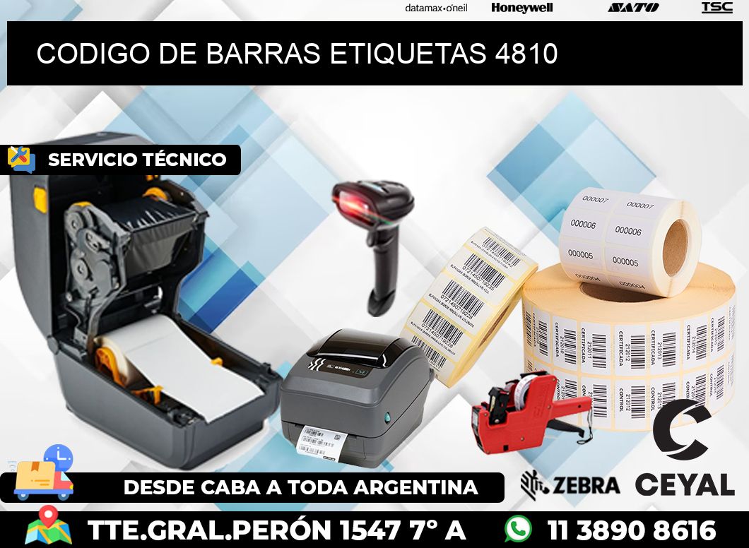 CODIGO DE BARRAS ETIQUETAS 4810